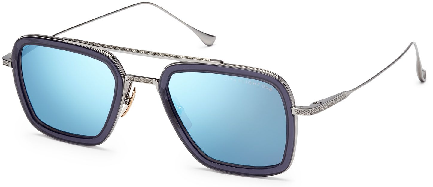 Color_7806-A-SMK-PLD-52 - Grey - Silver / Grey - Blue Mirror