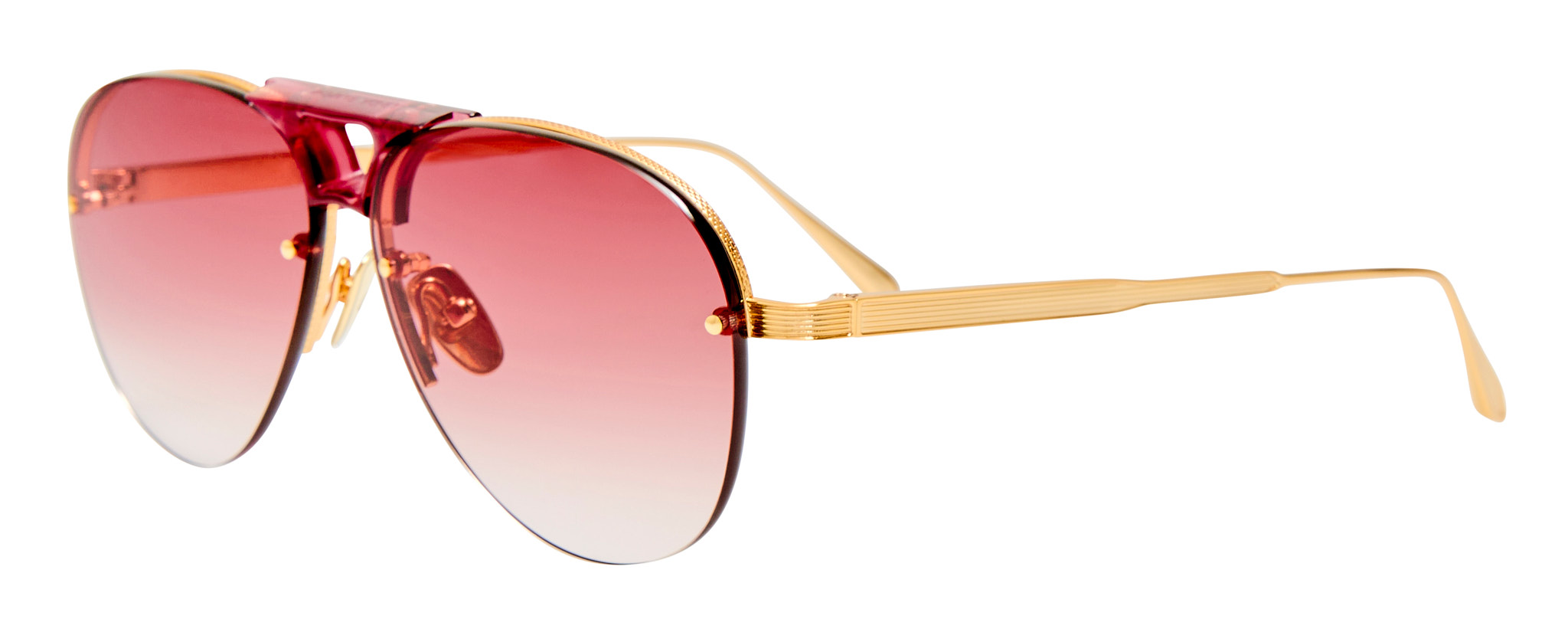 Color_LFL1672C4SUN - Taya Aviator Sunglasses Red and Red Grad