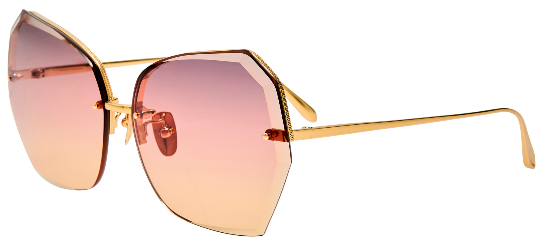Color_LFL1546C4SUN - Lila Oversized Sunglasses in Light Gold and Sunset