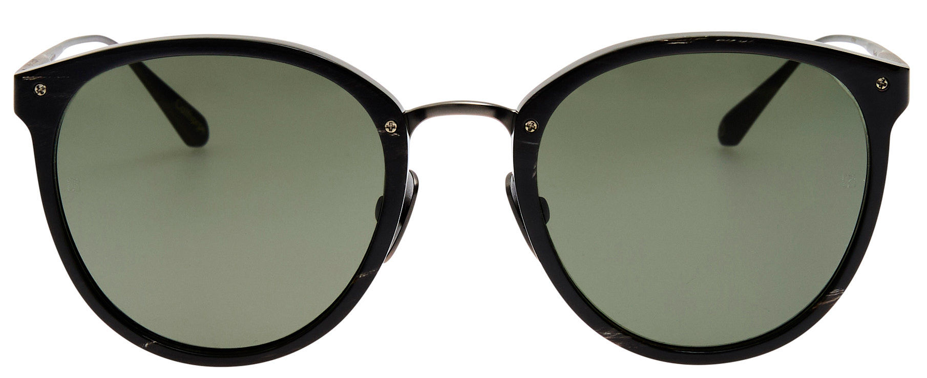Color_SH001-02 - Calthorpe Oval Sunglasses in Bh / Silver 925 - Grey - Buffalo Horn