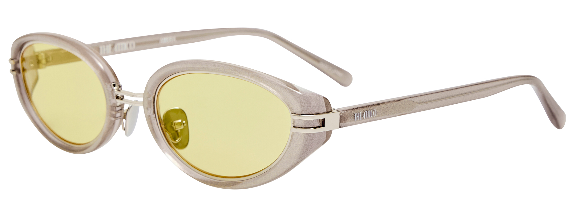 Color_ATTICO83C6SUN - The Attico Ambra Oval Sunglasses in Grey and Yellow