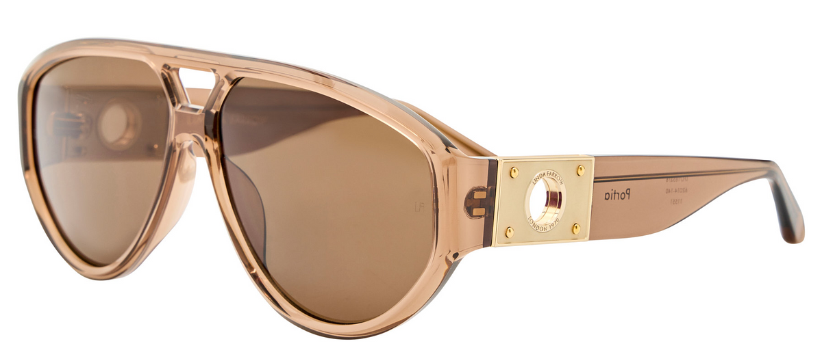 Color_LFL1652C6SUN - Portia Aviator Frame Sunglasses in Brown and Brown