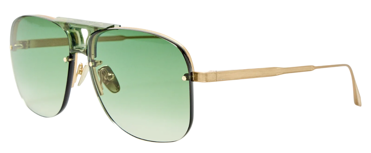 Color_LFL1689C5SUN - Skye Aviator Sunglasses in Green and Green Grad