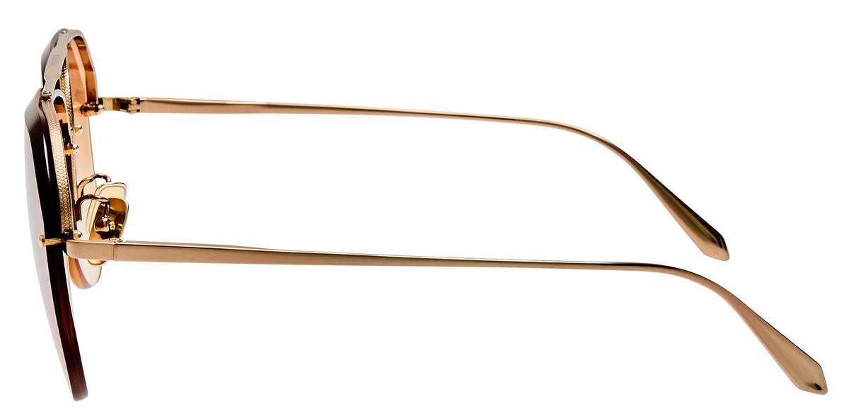 Color_LFL1557C3SUN - Quynh Aviator Sunglasses in Light Gold and Camel Grad