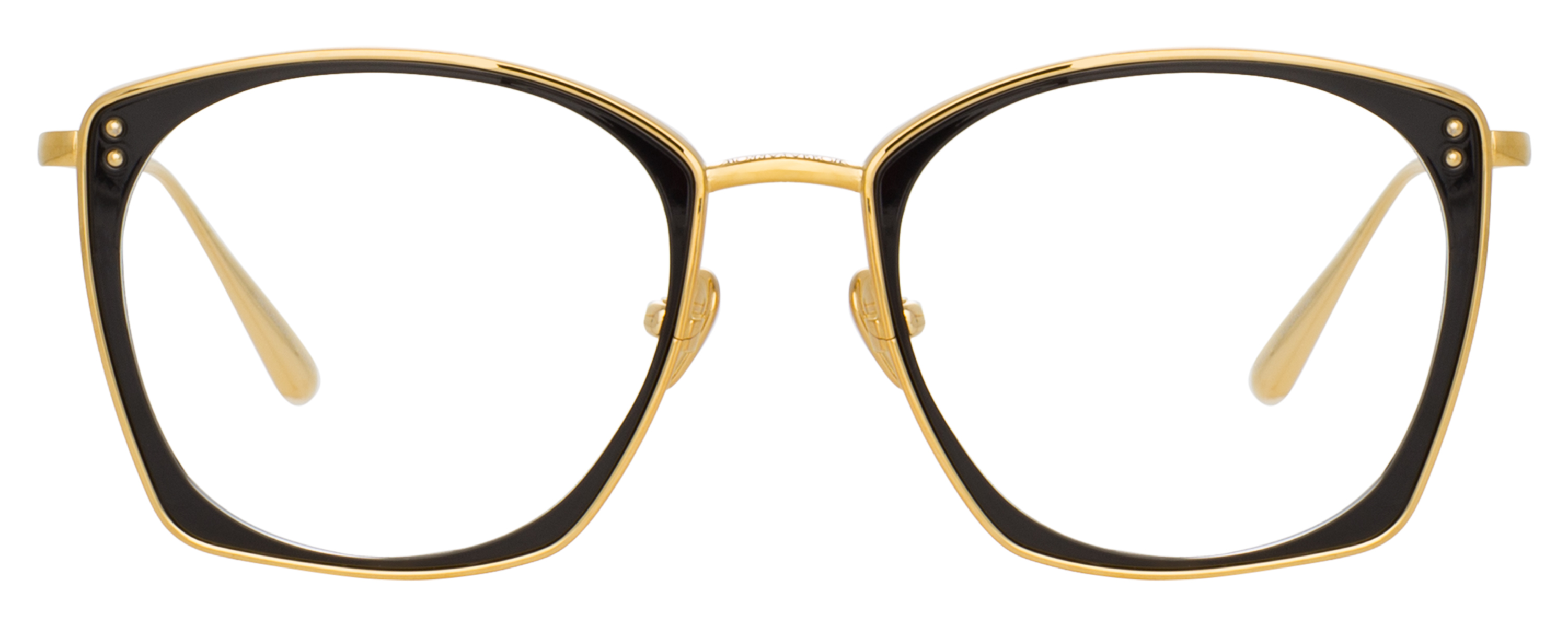 Color_LFL1338C1OPT - Milo Square Eyeglasses in Yellow Gold / Black