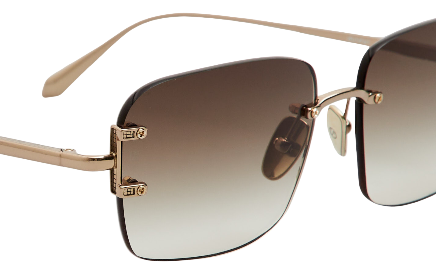 Color_LFL1476C1SUN - Sasha Square Sunglasses in Light Gold and Mocha Grad