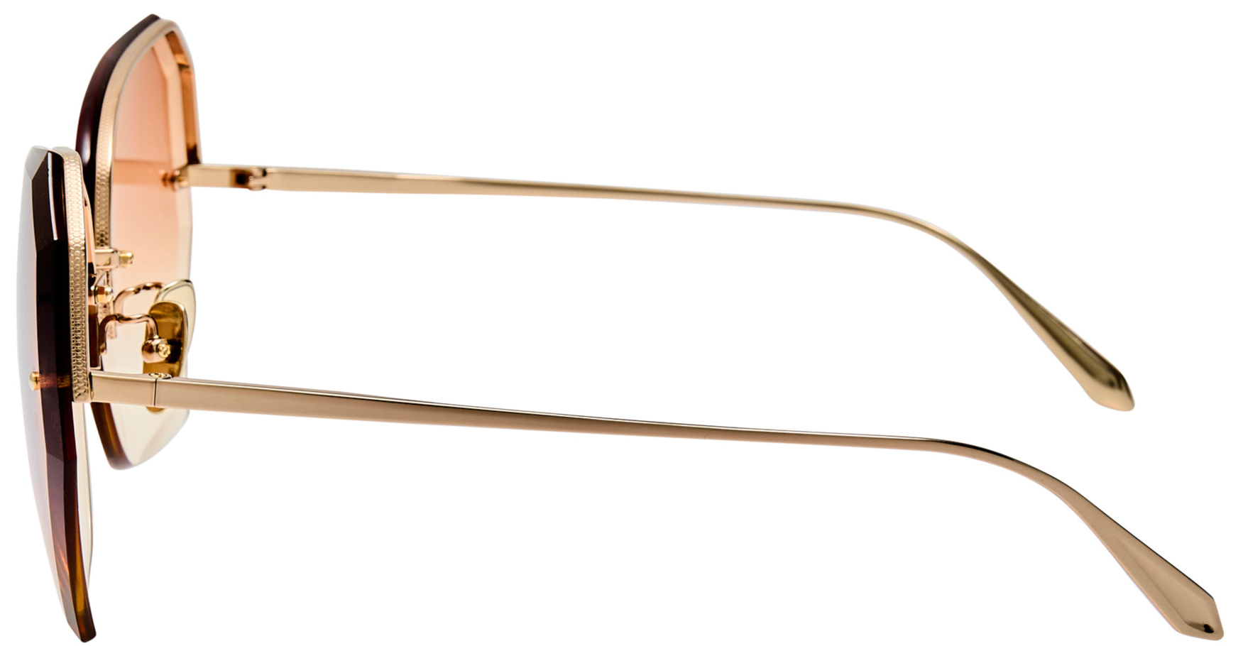 Color_LFL1546C7SUN - Lila Oversized Sunglasses in Light Gold and Camel