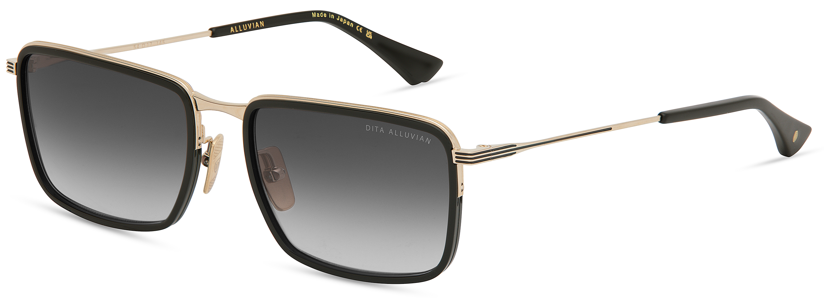 Color_DTS201-A-01 BLACK-WHITE GOLD / GREY TO CLEAR GRADIENT