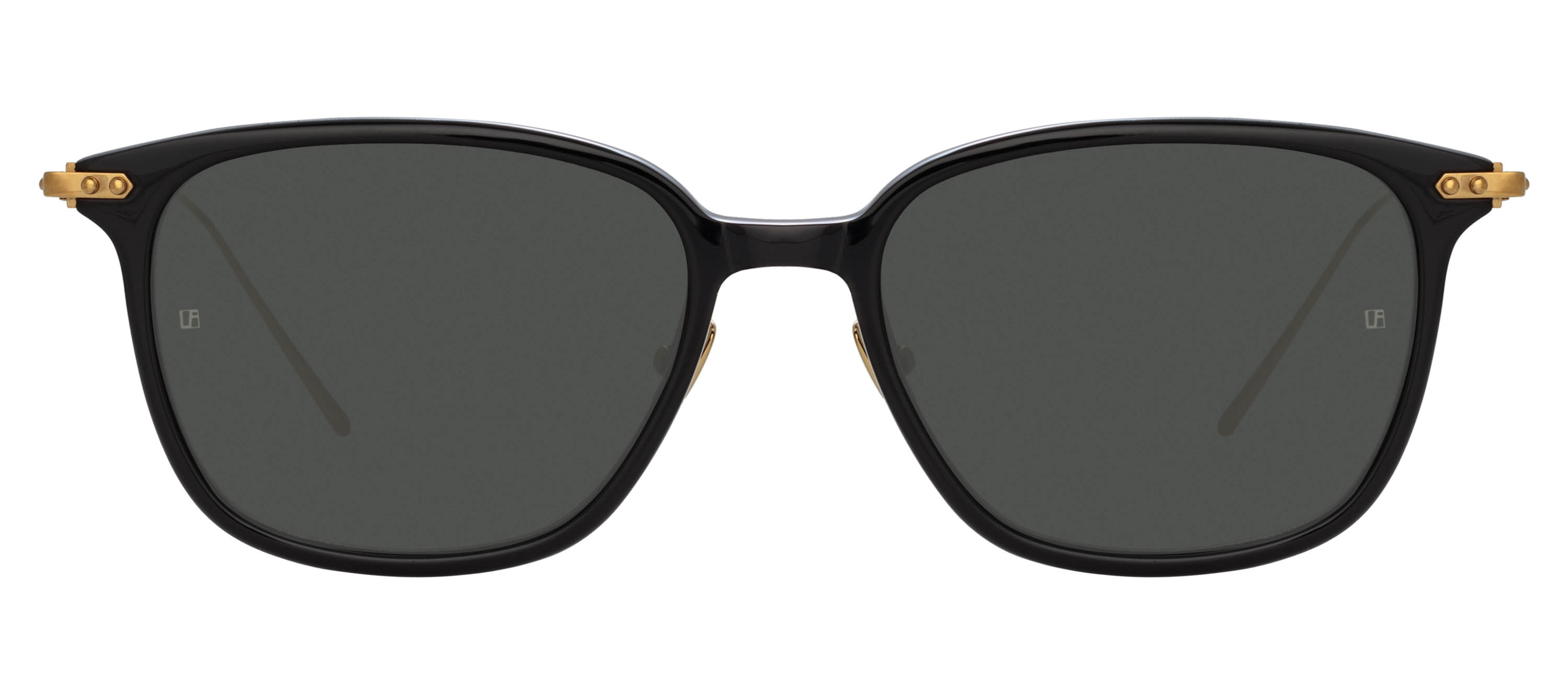 Color_LF53AC5SUN - Coffey Rectangular Sunglasses in Black and Solid Grey