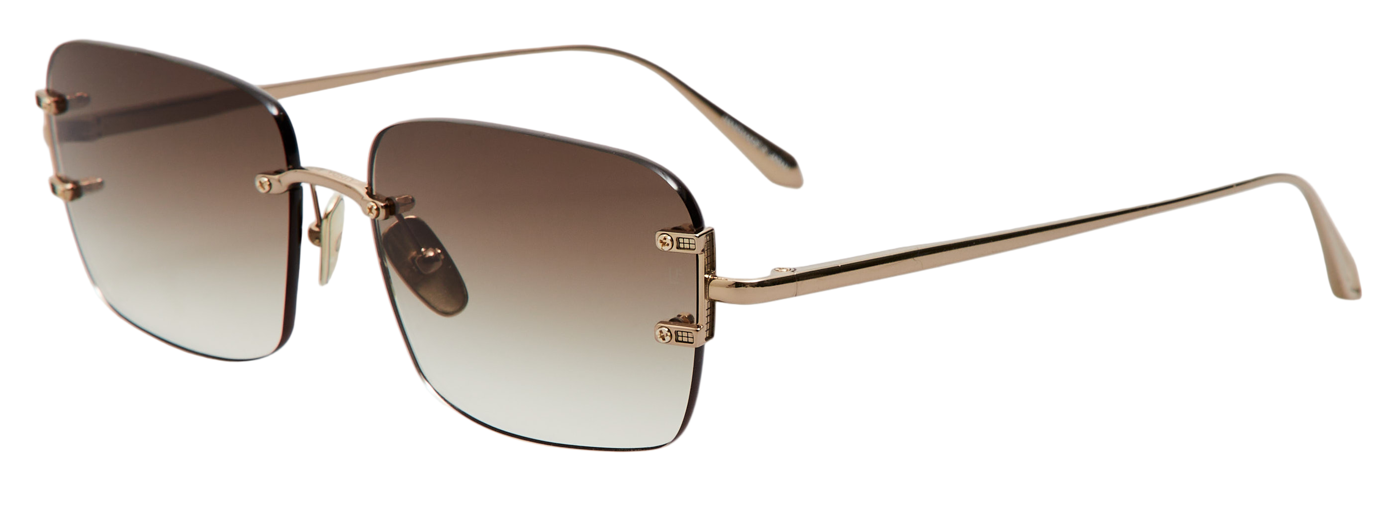 Color_LFL1476C1SUN - Sasha Square Sunglasses in Light Gold and Mocha Grad