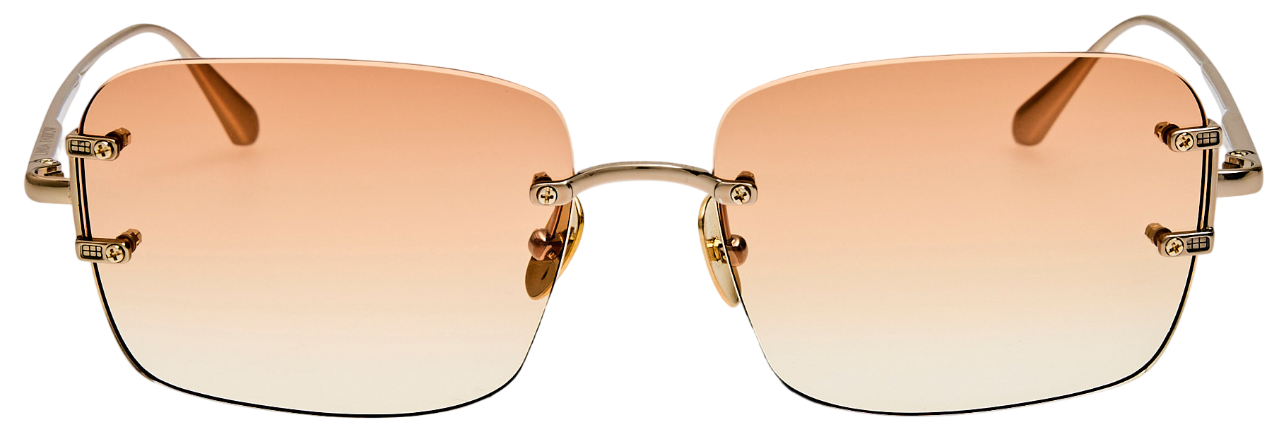 Color_LFL1476C4SUN - Sasha Square Sunglasses In Light Gold and Camel Grad.