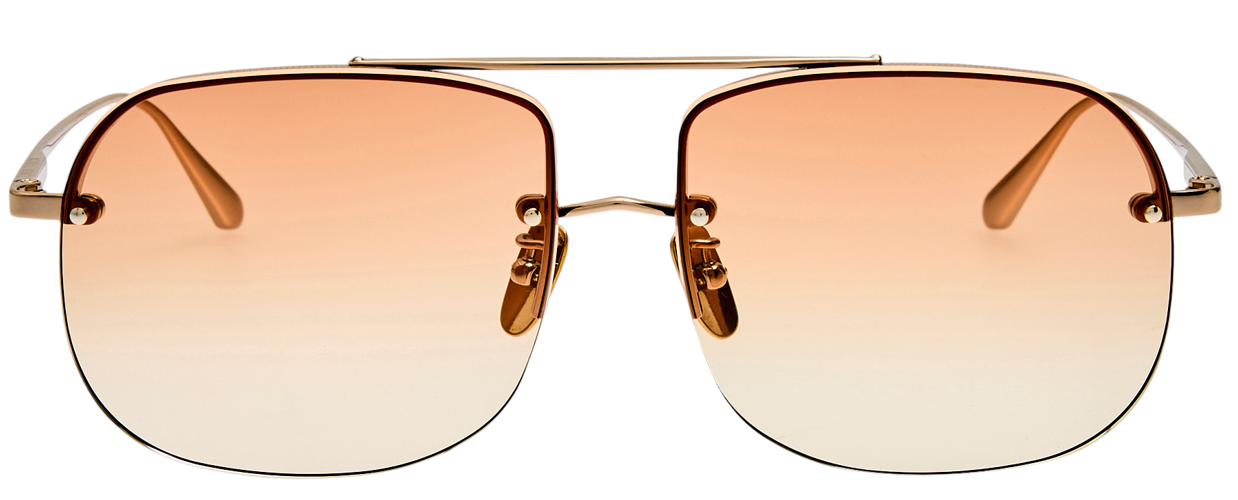 Color_LFL1539C7SUN - Seren Aviator Sunglasses in Light Gold and Camel Grad
