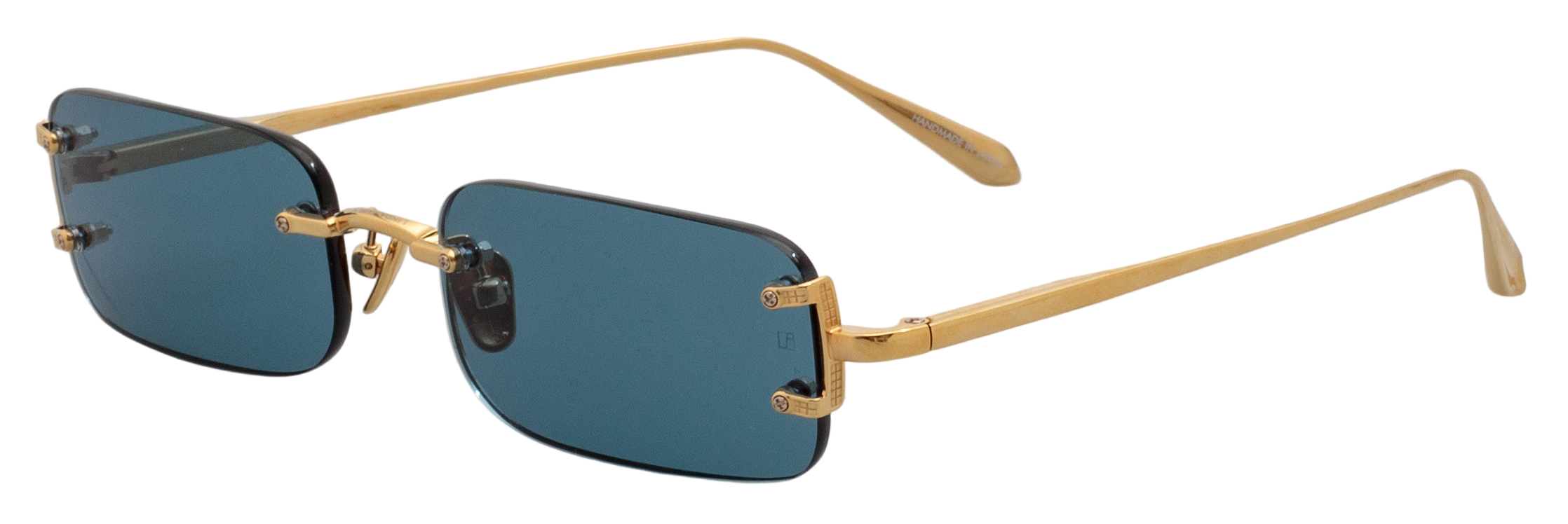 Color_LFL1131C14SUN - Taylor Rectangular Sunglasses in Yellow Gold and Aqua