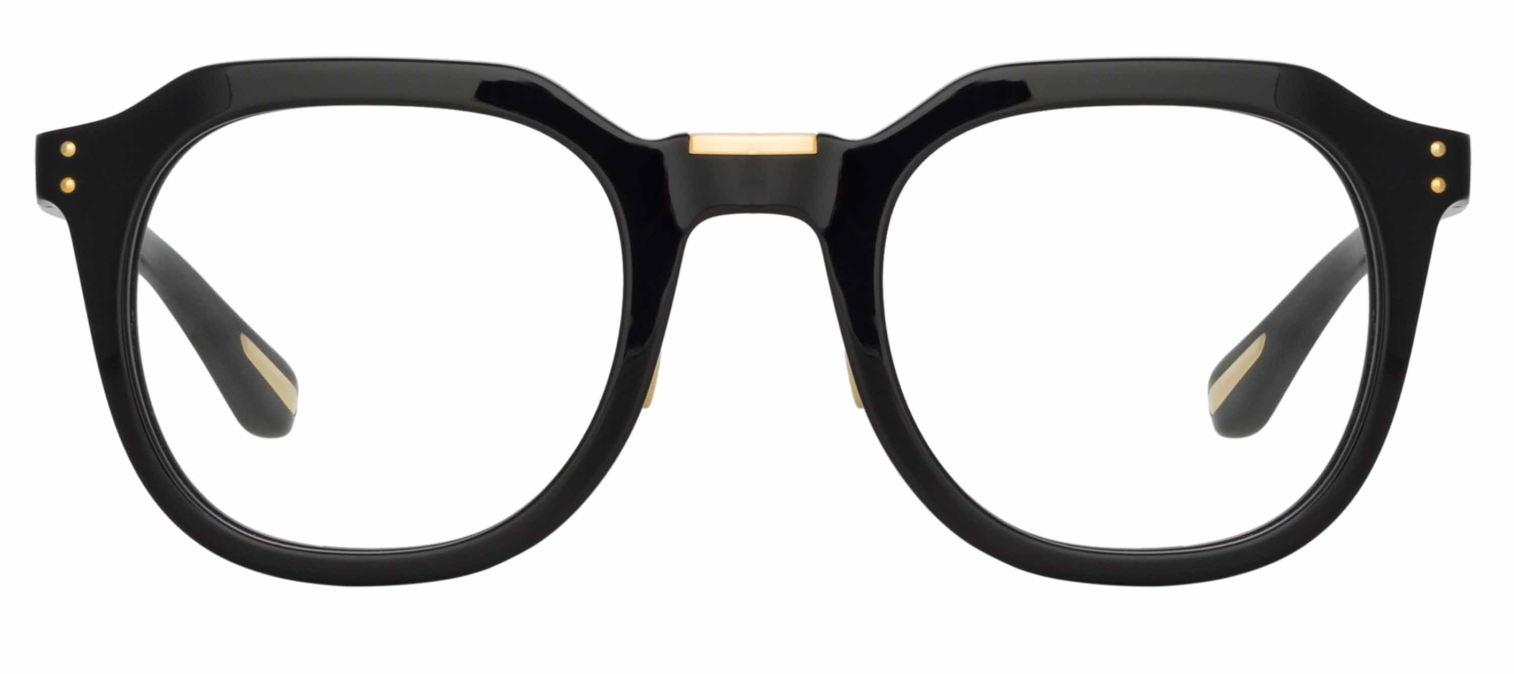 Color_LFL1103C5OPT - Fletcher Optical Angular Frame in Black and Gold Yellow