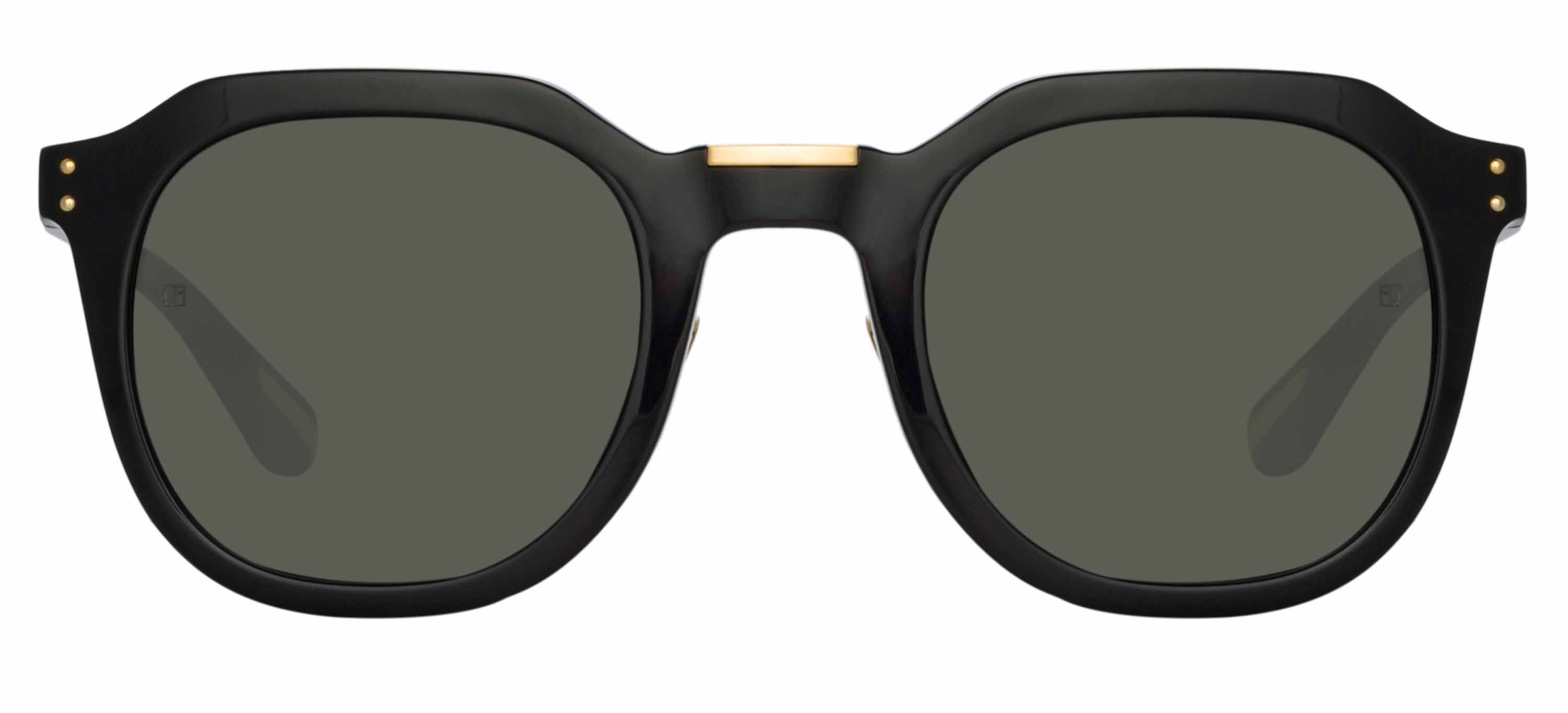 Color_LFL1103C1SUN - Fletcher Angular Sunglasses in Black and Gold Yellow
