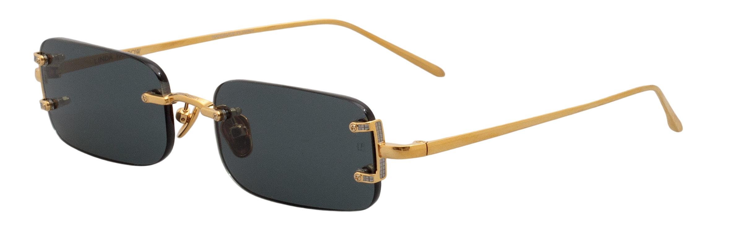 Color_LFL1131C1SUN - Taylor Rectangular Sunglasses in Yellow Gold and Grey