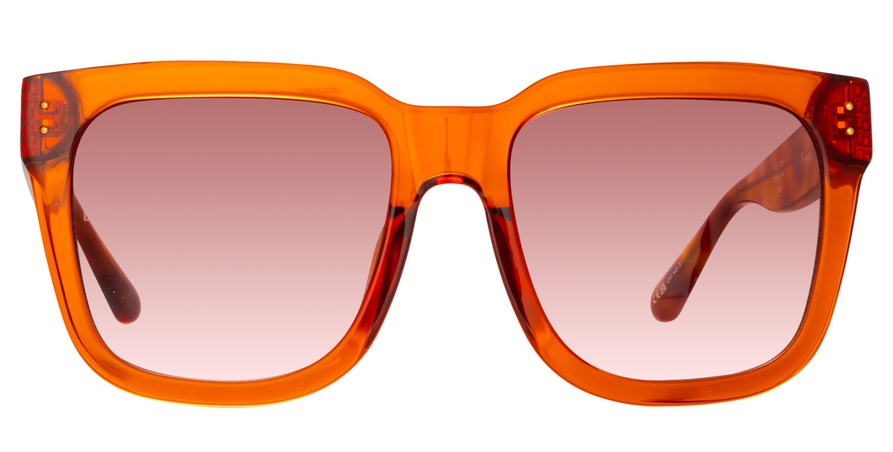 Color_LFL1175C3SUN - Freya Square Sunglasses in Orange and Amber Gradient