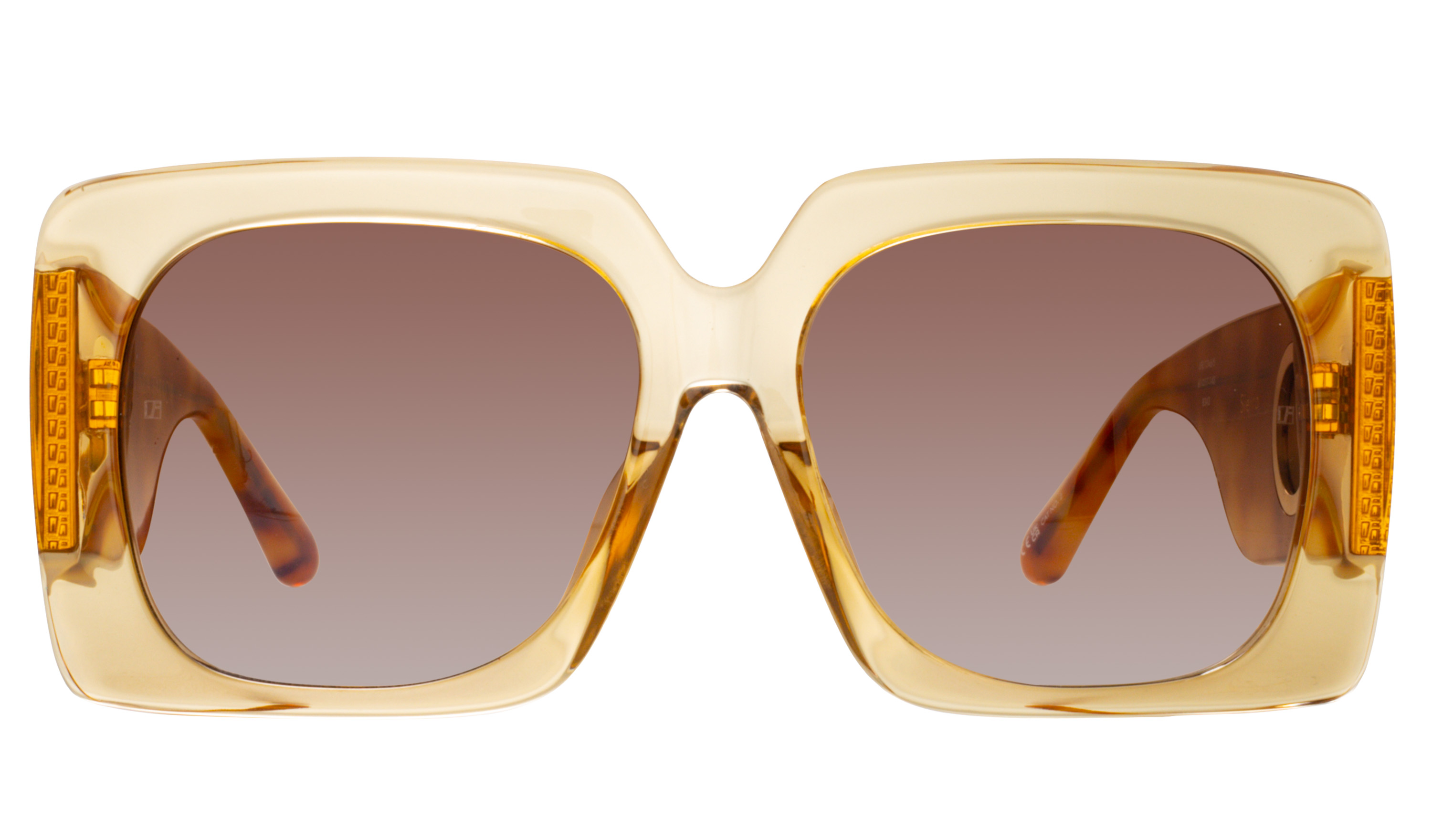 Color_LFL1346C5SUN - Sierra Oversized Sunglasses in Saffron and Brown Grad