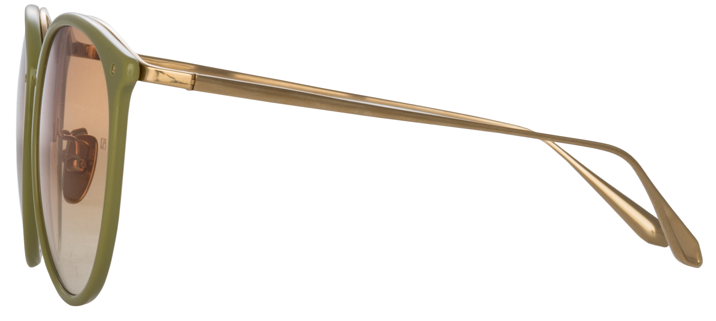 Color_LFL747C37SUN - Kings Oval Sunglasses in Sage and Camel Grad