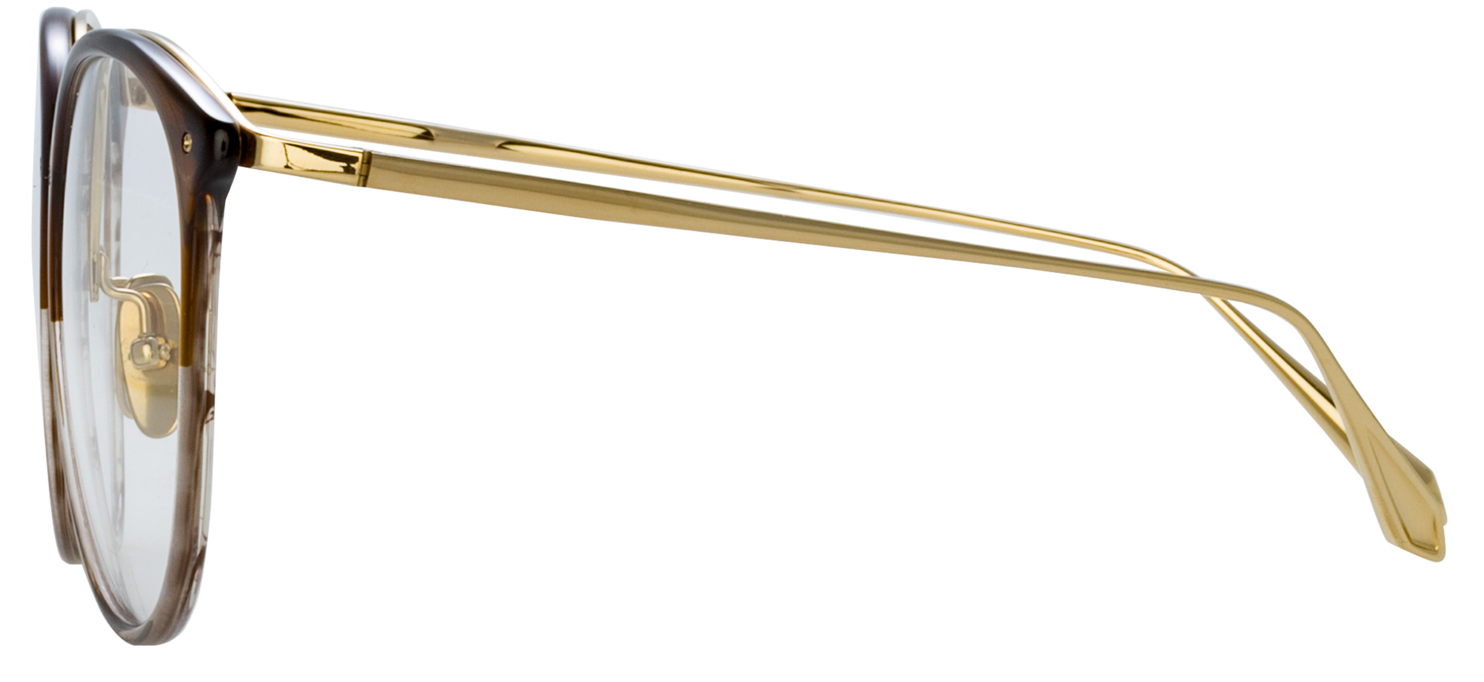 Color_LFL747C39OPT - Kings Oval Optical Frame in Carmel Horn