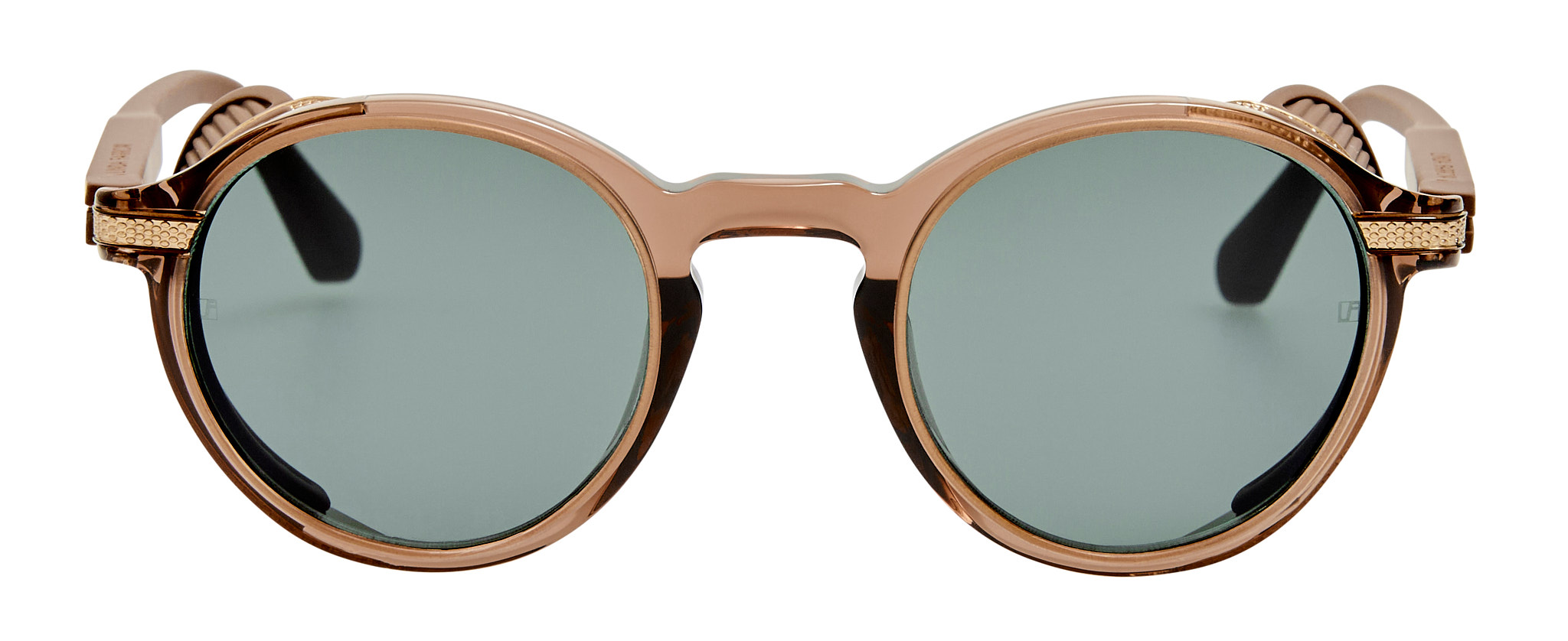 Color_LFL1724C3SUN - Orion Oval Sunglasses Brown and Deep Green