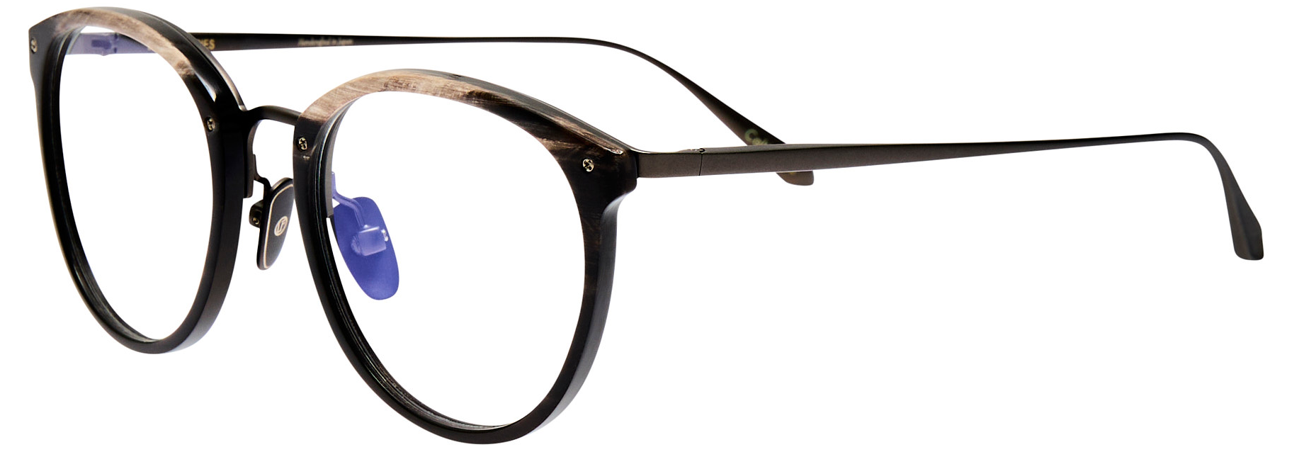 Color_SH001-01 - Calthorpe Oval Optical Frame Bh / Silver 925 - Buffalo Horn