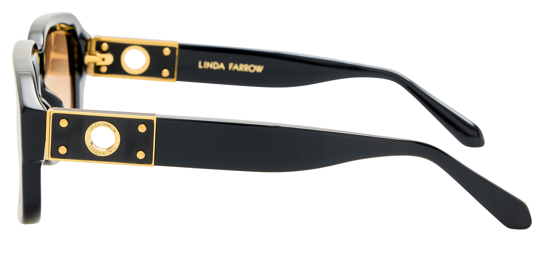 Color_LFL1661C4SUN - Delmare Oversized Sunglasses Black and Yellow Mocha Grad