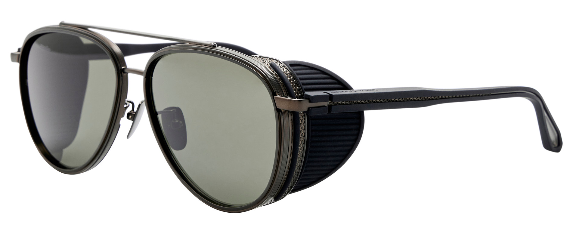 Color_LFL1628C4SUN - Cortes Aviator Sunglasses Matt Nickel Black and Grey