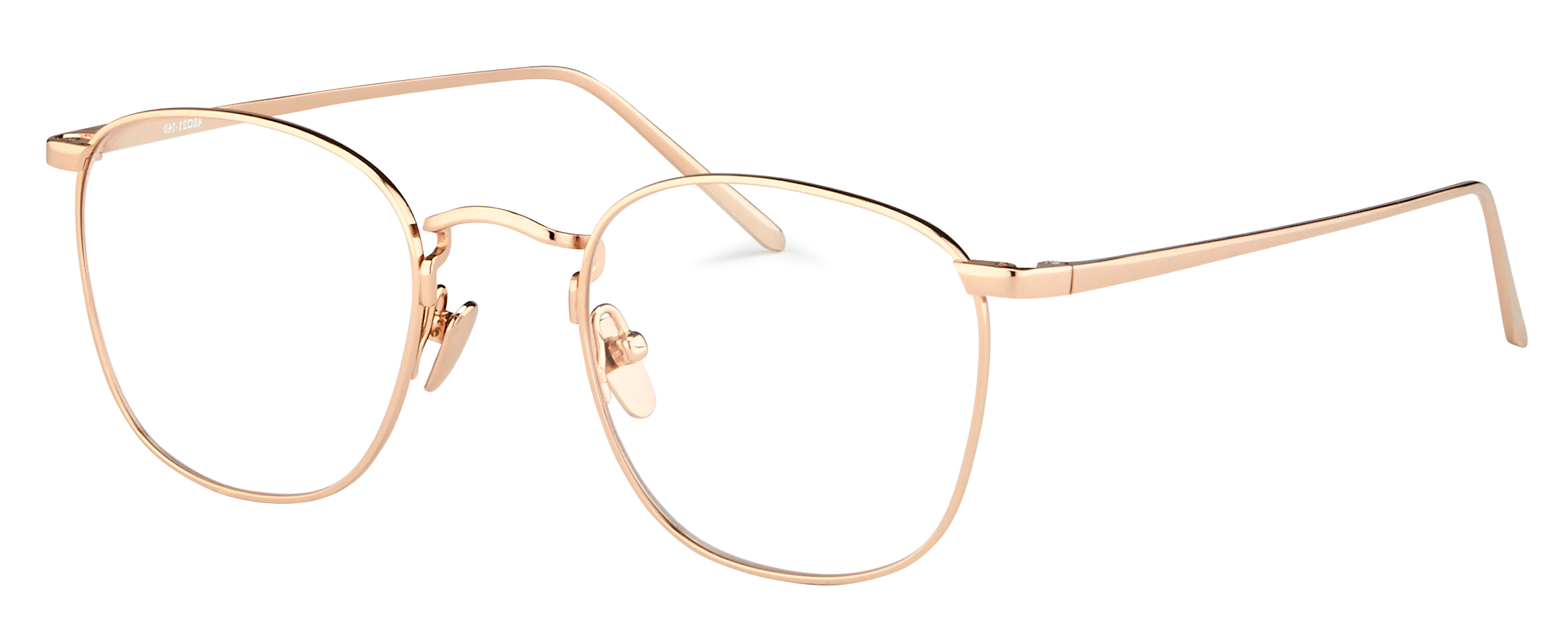 Color_LFLC479C8OPT - Simon Square Eyeglasses in Rose Gold and Clear