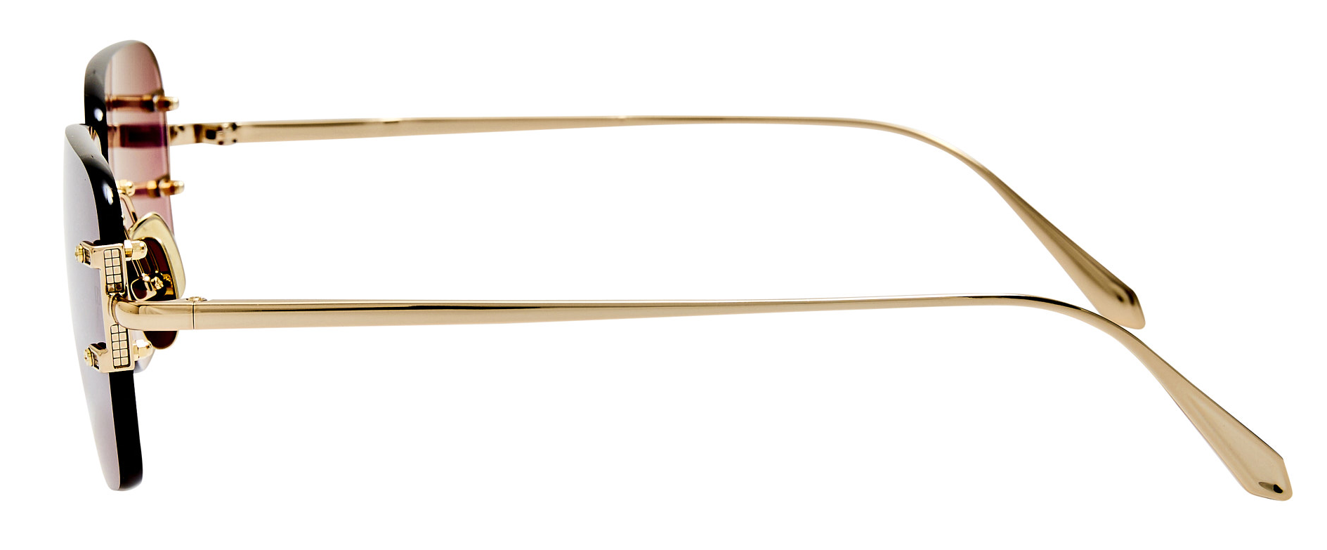 Color_LFL1476C5SUN - Sasha Square Sunglasses In Light Gold and Mauve Grad. / LIMITED EDITION OF 100
