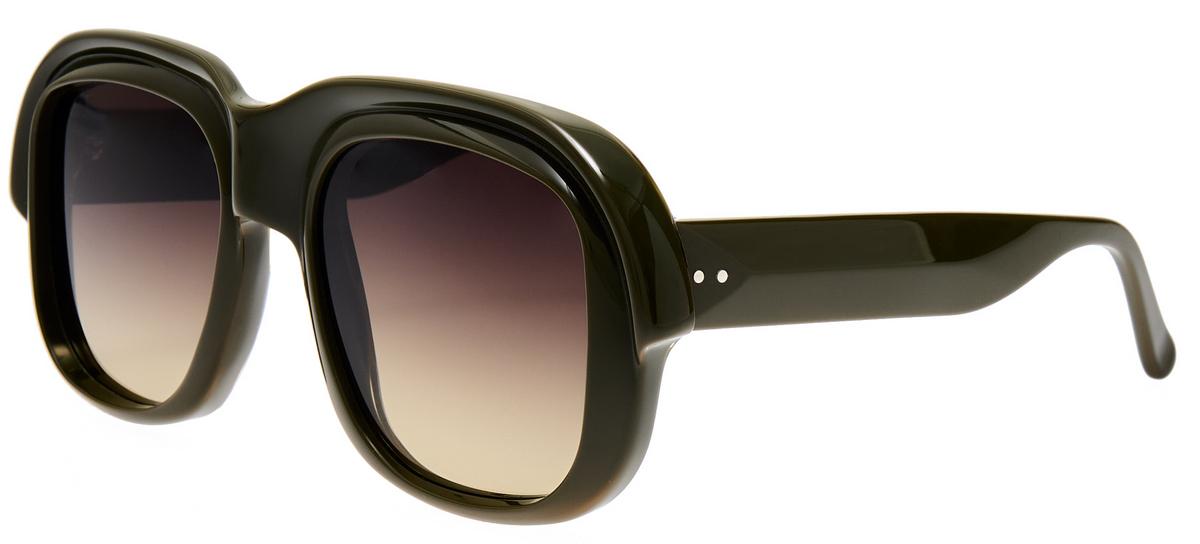 Color_DVN217C5SUN - Dries Van Noten 217 Oversized Sunglasses in Khaki and Green Gradient