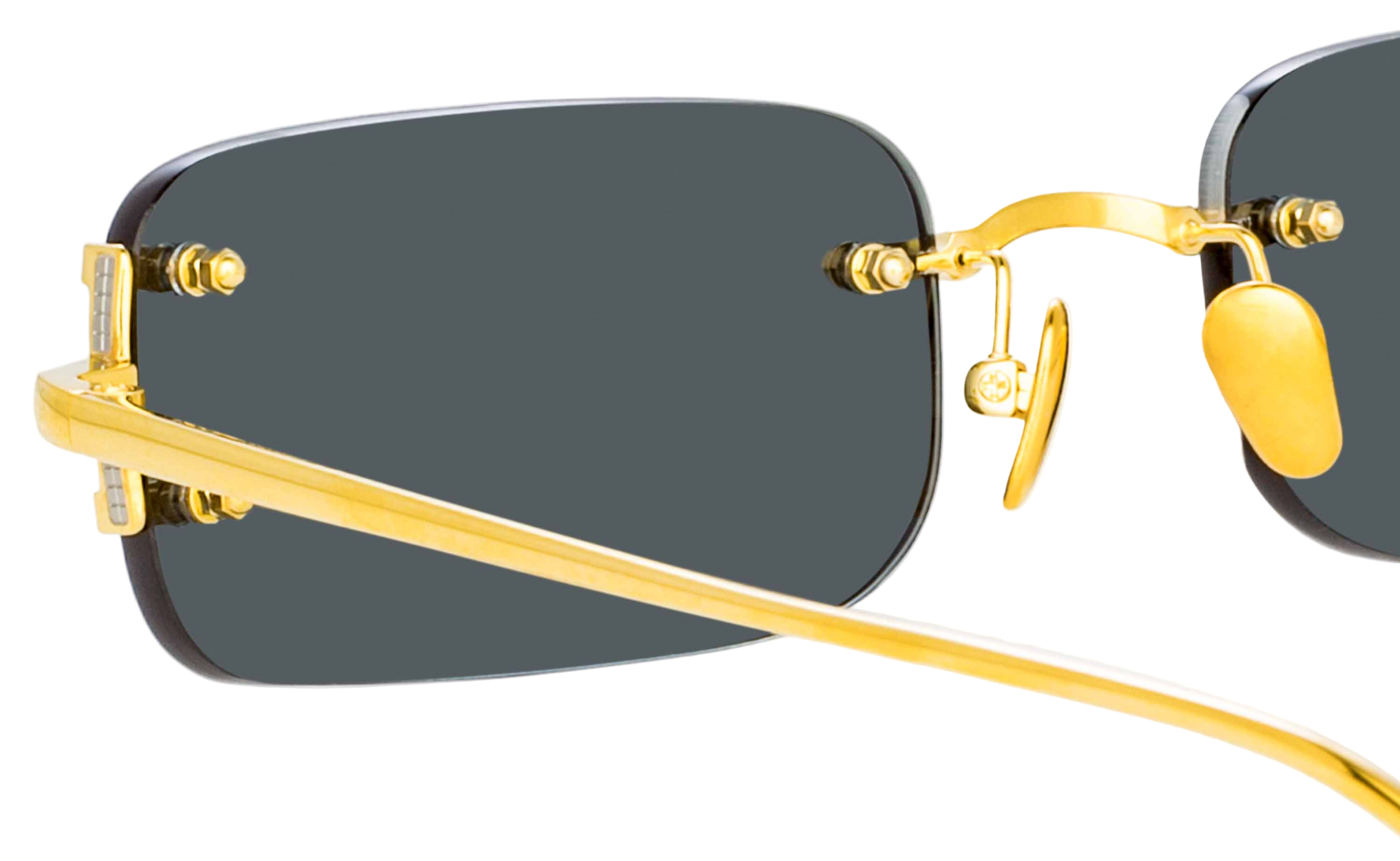 Color_LFL1131C1SUN - Taylor Rectangular Sunglasses in Yellow Gold and Grey