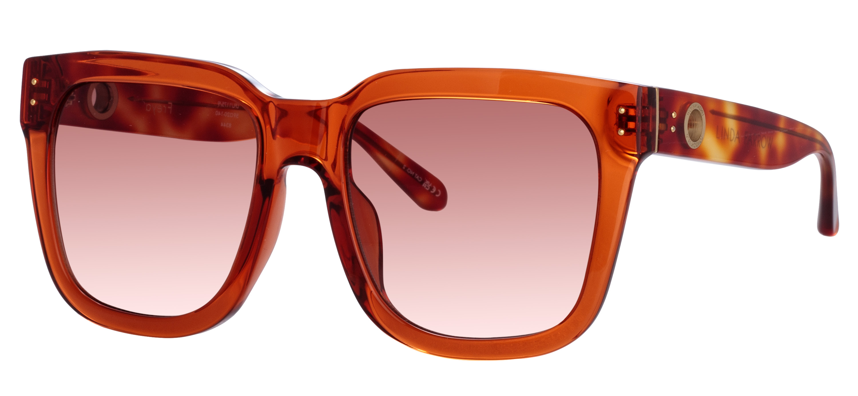 Color_LFL1175C3SUN - Freya Square Sunglasses in Orange and Amber Gradient