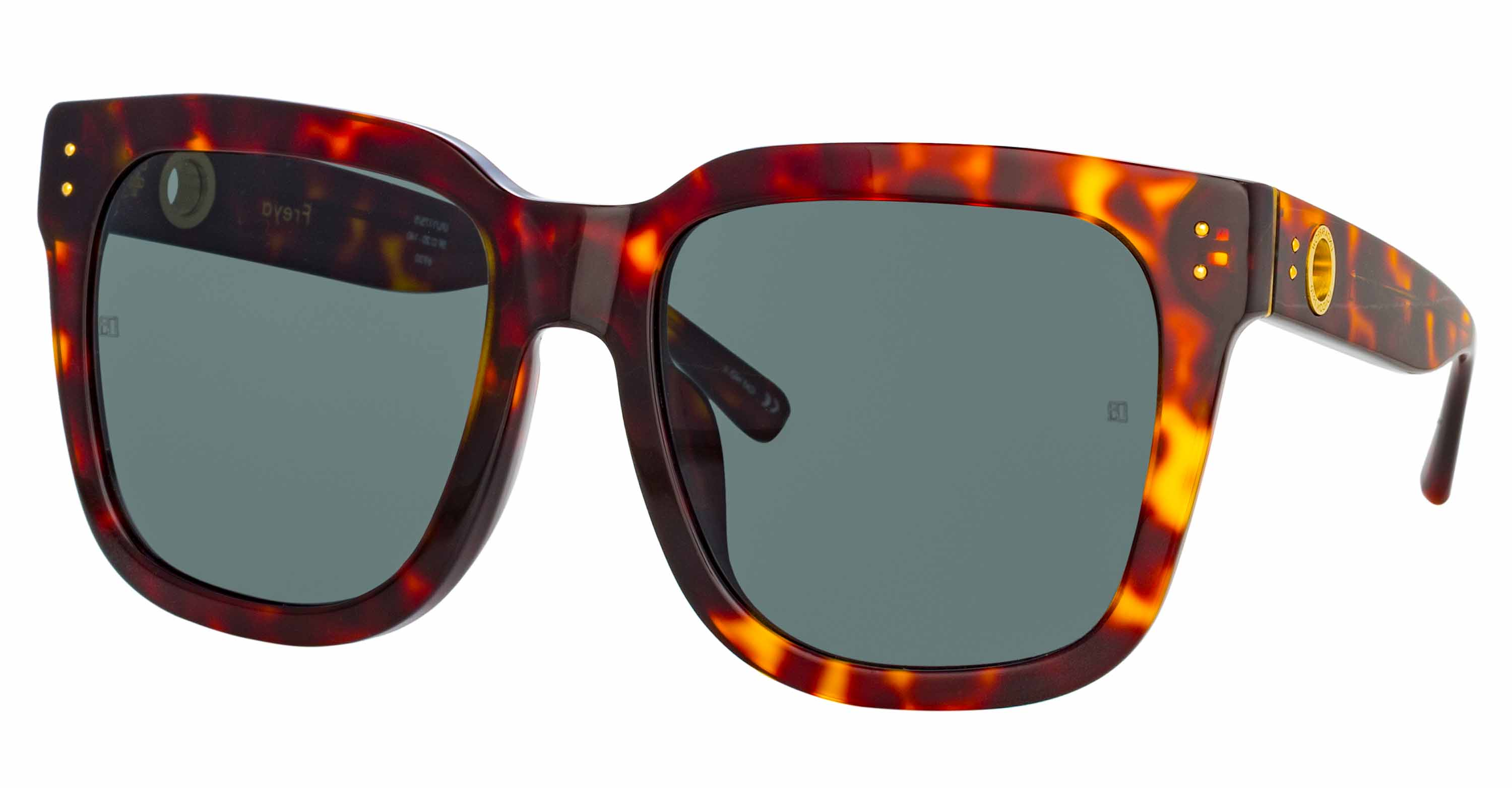 Color_LFL1175C5SUN - Freya Square Sunglasses in Tortoiseshell and Deep Green