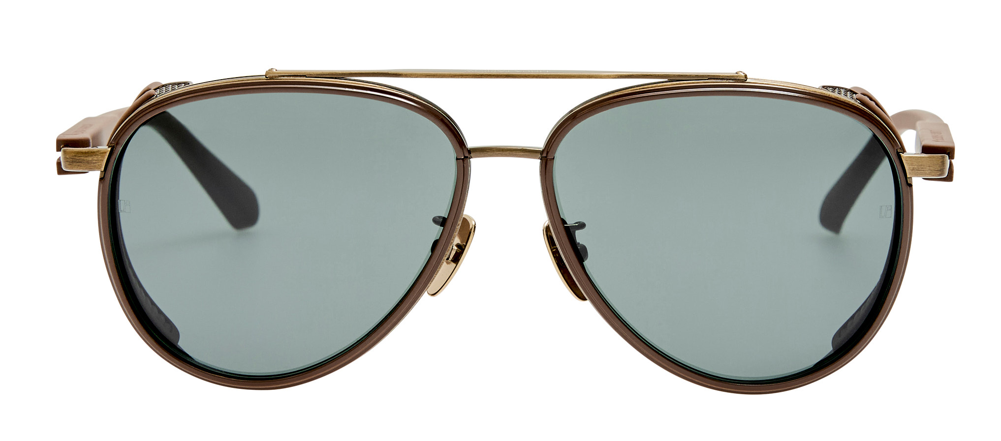 Color_LFL1628C2SUN - Cortes Aviator Sunglasses Yellow Gold and Deep Green