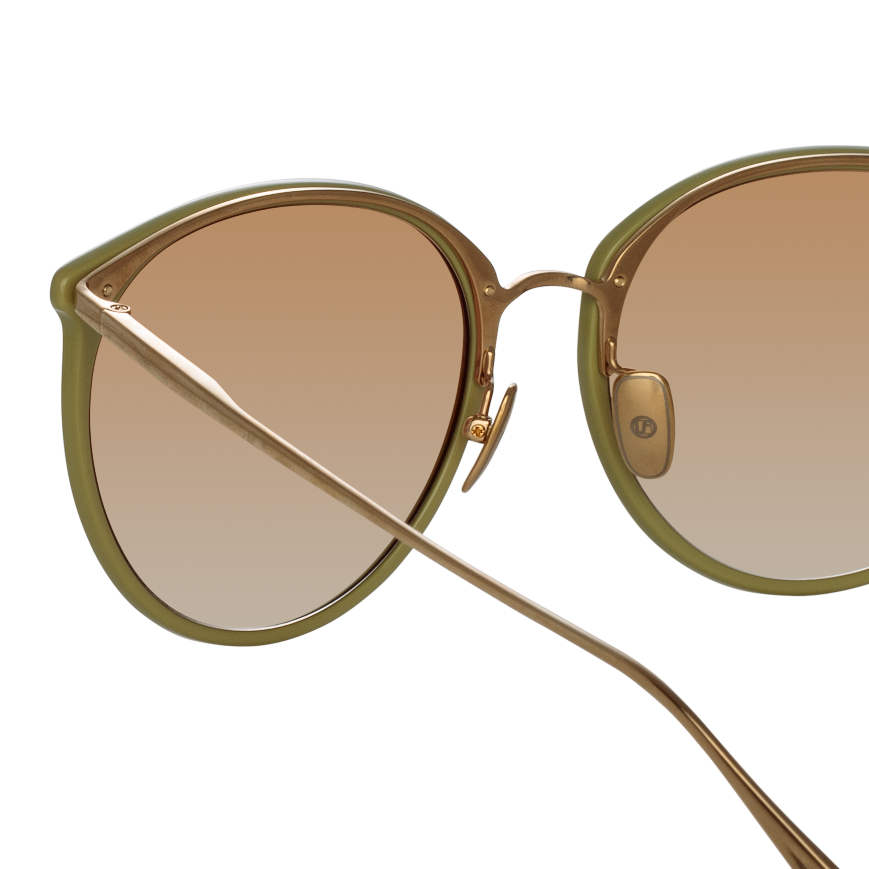 Color_LFL747C37SUN - Kings Oval Sunglasses in Sage and Camel Grad