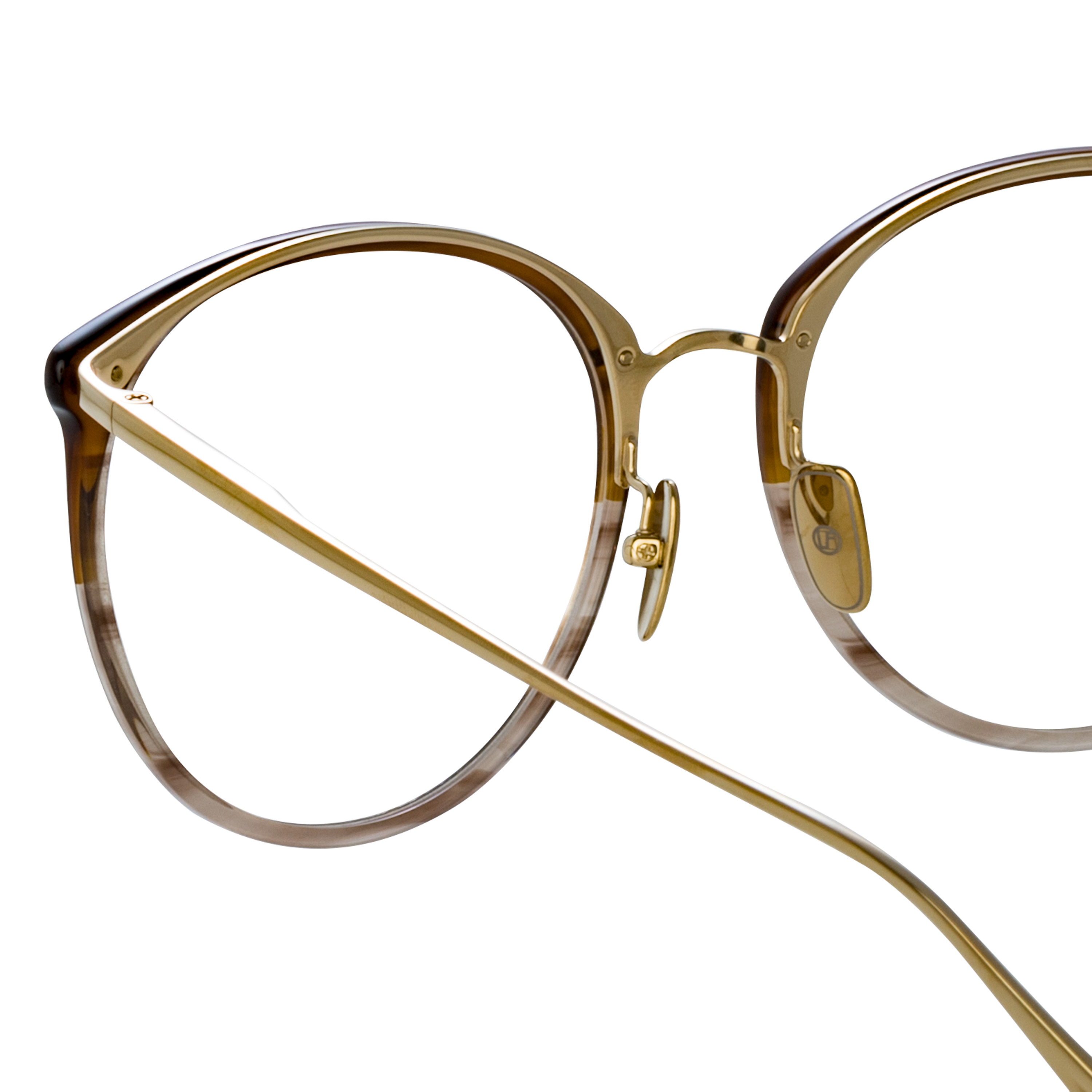 Color_LFL747C39OPT - Kings Oval Optical Frame in Carmel Horn