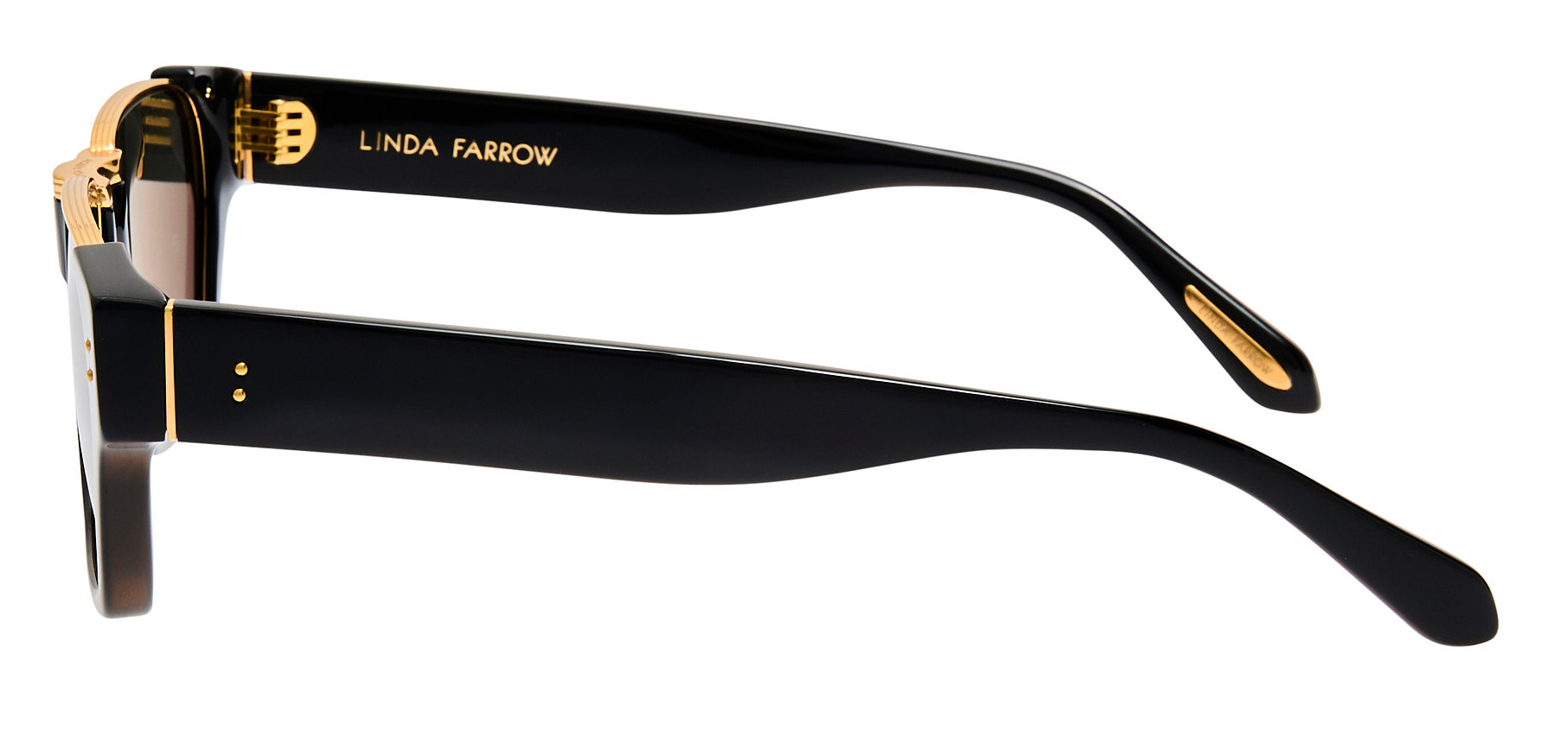 Color_LFL1573C1SUN - Marcel Rectangular Sunglasses in Black / Yellow Gold and Grey