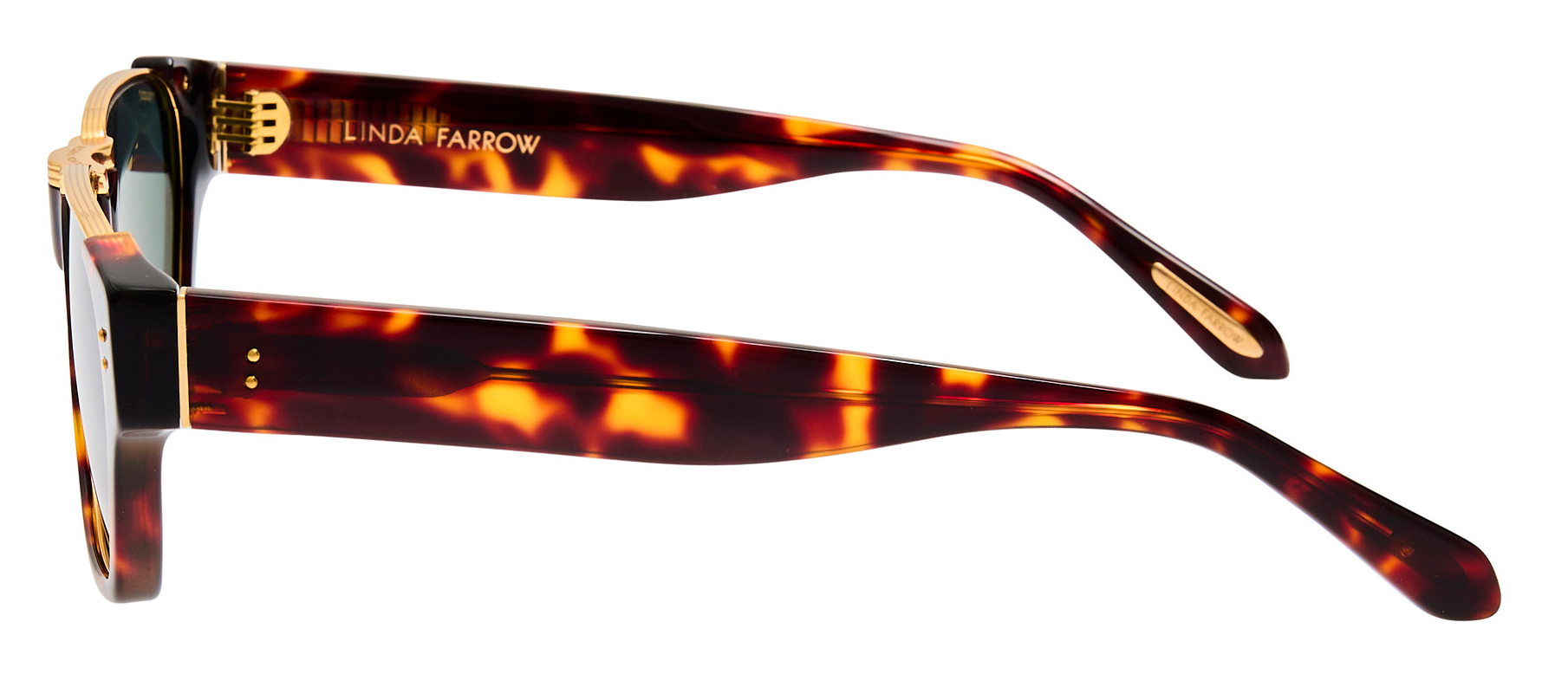 Color_LFL1573C2SUN - Marcel Rectangular Sunglasses in Tortoise Shell and Green