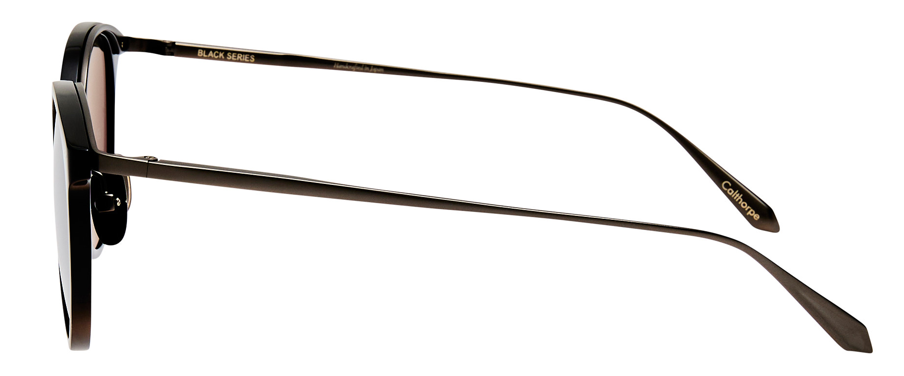 Color_SH001-02 - Calthorpe Oval Sunglasses in Bh / Silver 925 - Grey - Buffalo Horn