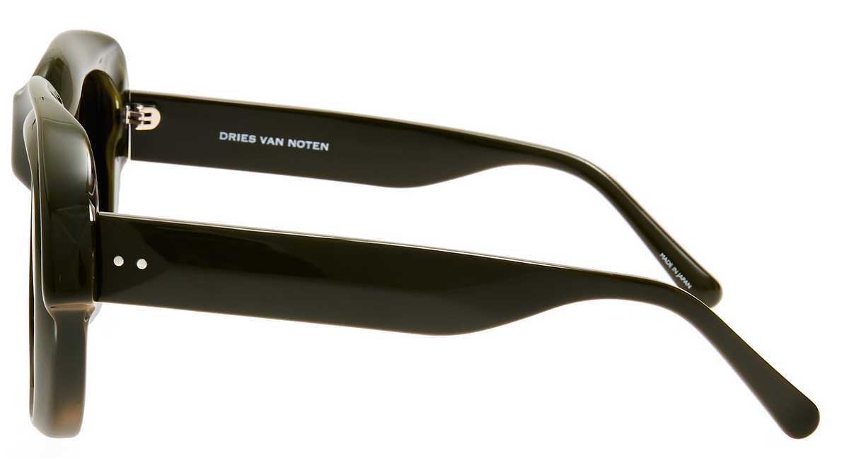 Color_DVN217C5SUN - Dries Van Noten 217 Oversized Sunglasses in Khaki and Green Gradient