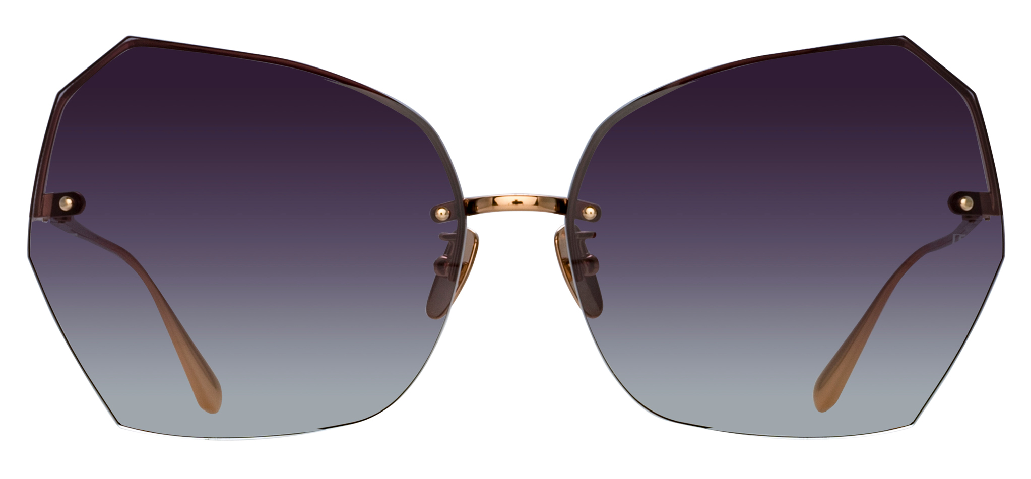 LFL1546C3SUN - Lila Oversized Sunglasses in Rose Gold and Grey Grad LIMITED EDITION