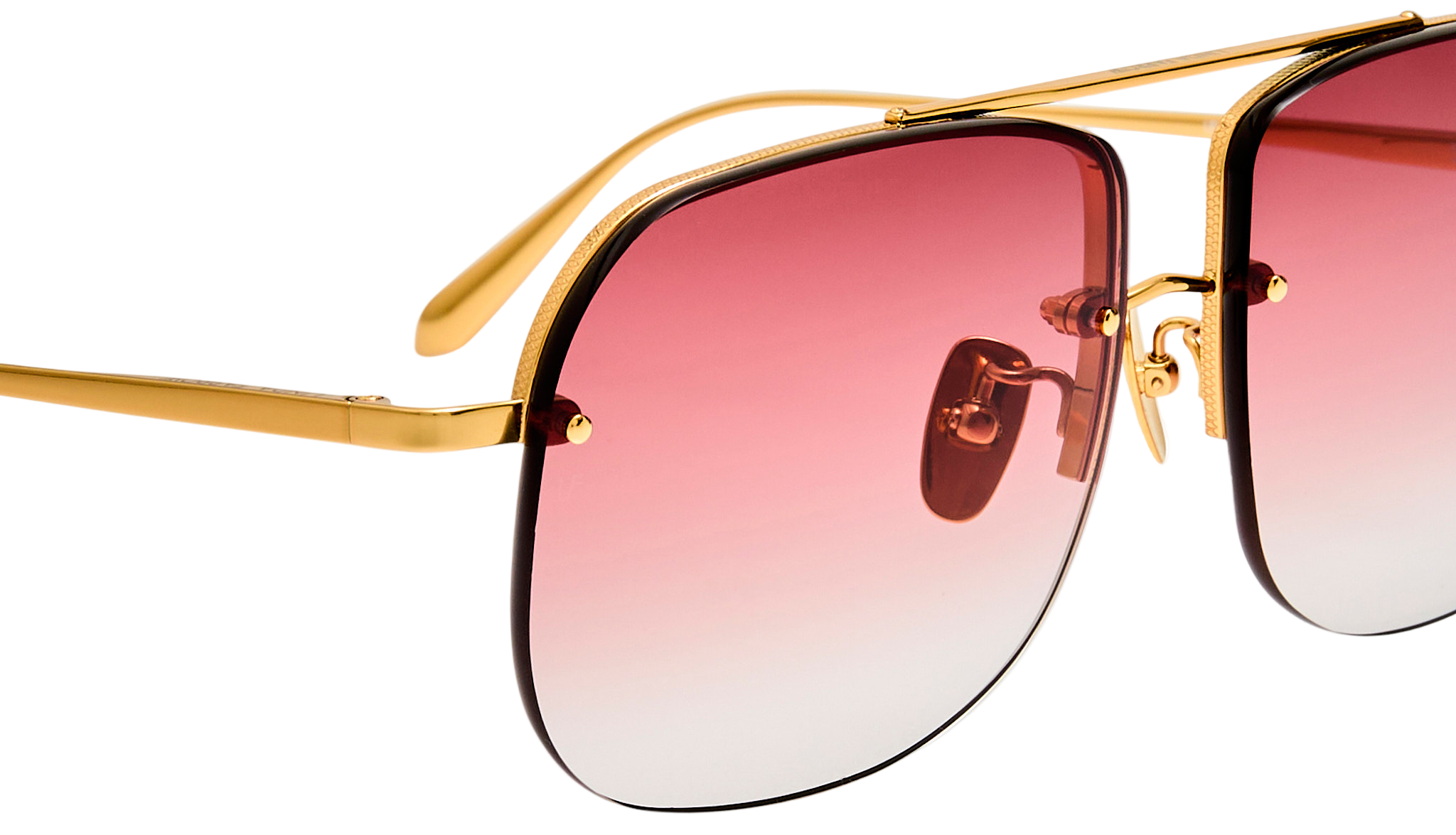 Color_LFL1539C6SUN - Seren Aviator Sunglasses in Yellow Gold and red Grad