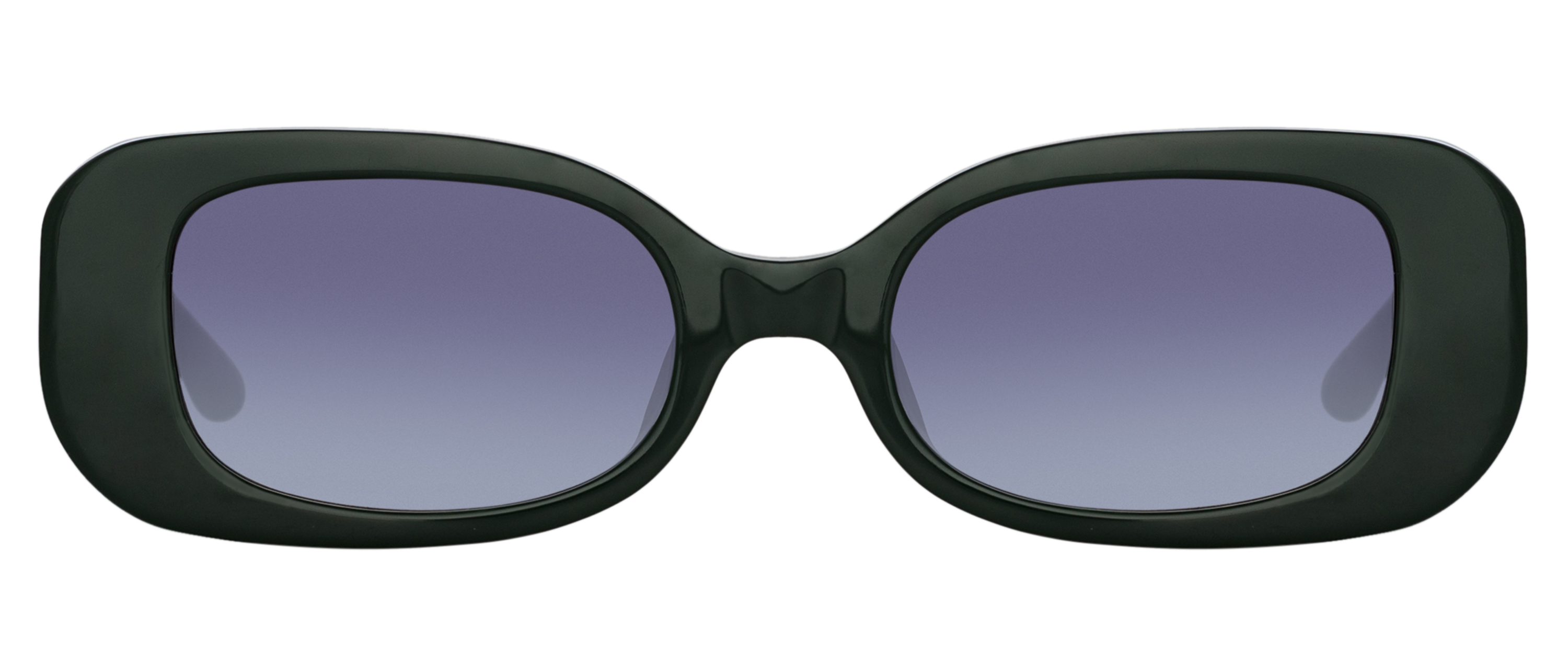 Color_LFL1117C7SUN - Lola Rectangular Sunglasses in Green and Grey Gradient