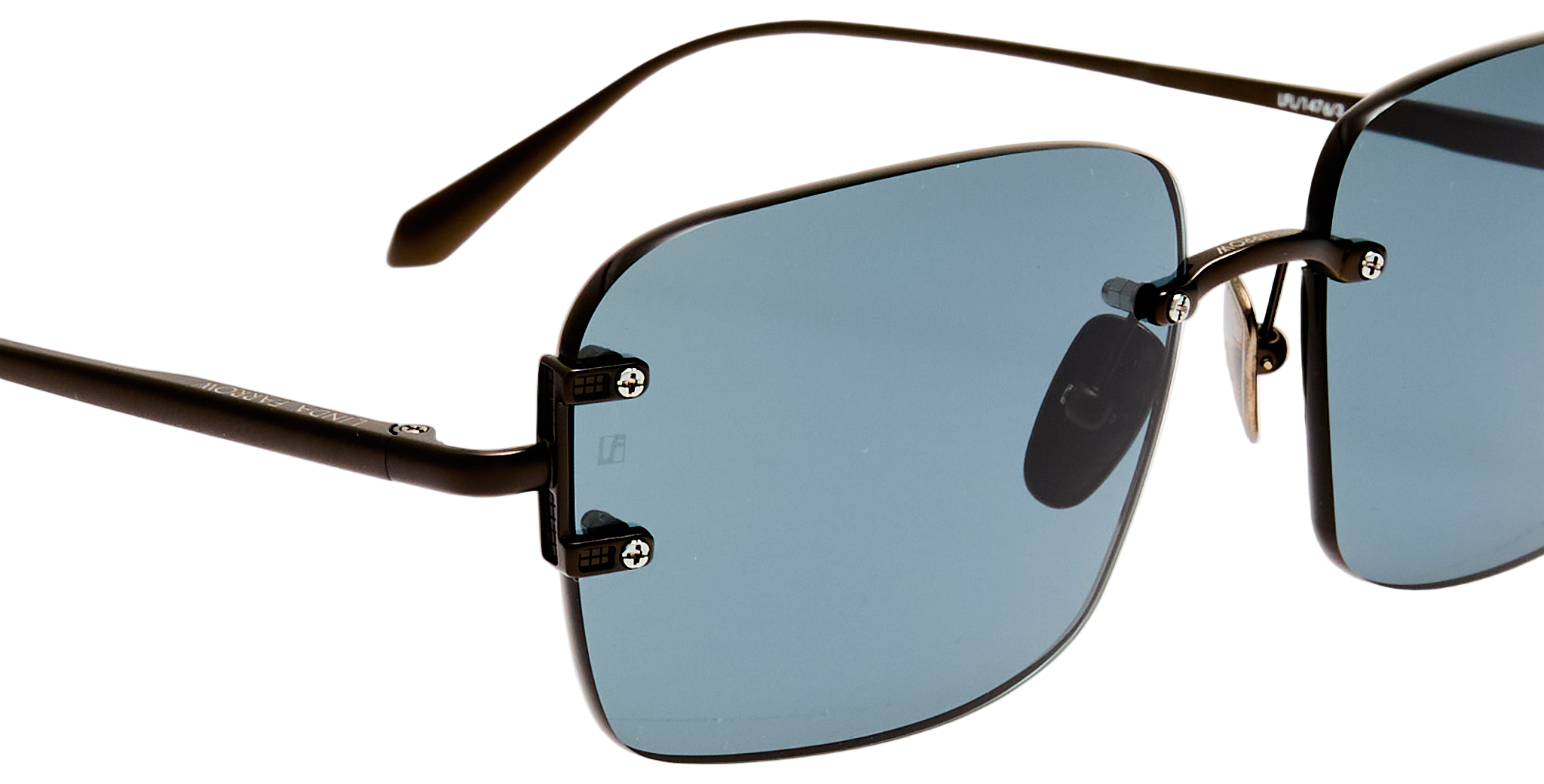 Color_LFL1476C3SUN - Sasha Square Sunglasses in Matt Nickel and Grey