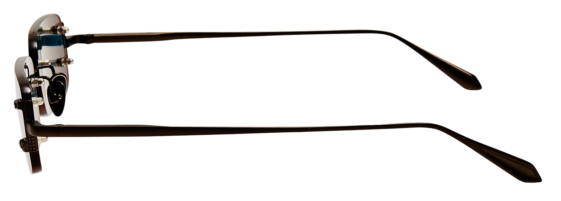 Color_LFL1131C15SUN - Taylor Rectangular Sunglasses in Matt Nickel and Grey