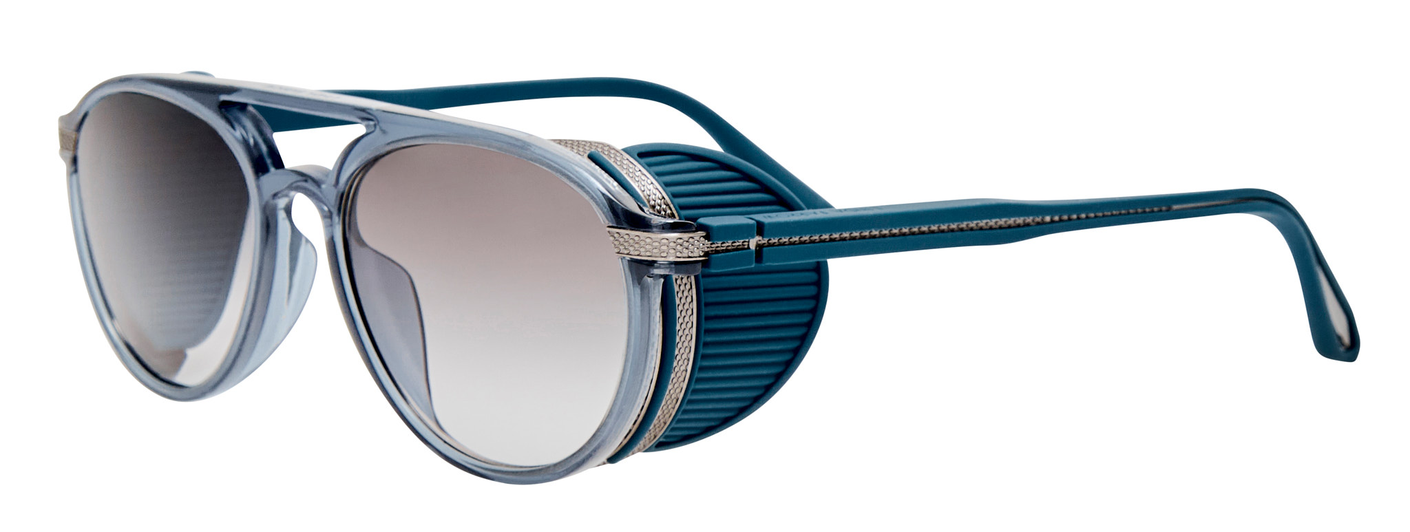Color_LFL1722C2SUN- Sutton Aviator Sunglasses Antique White Gold and Grey Grad