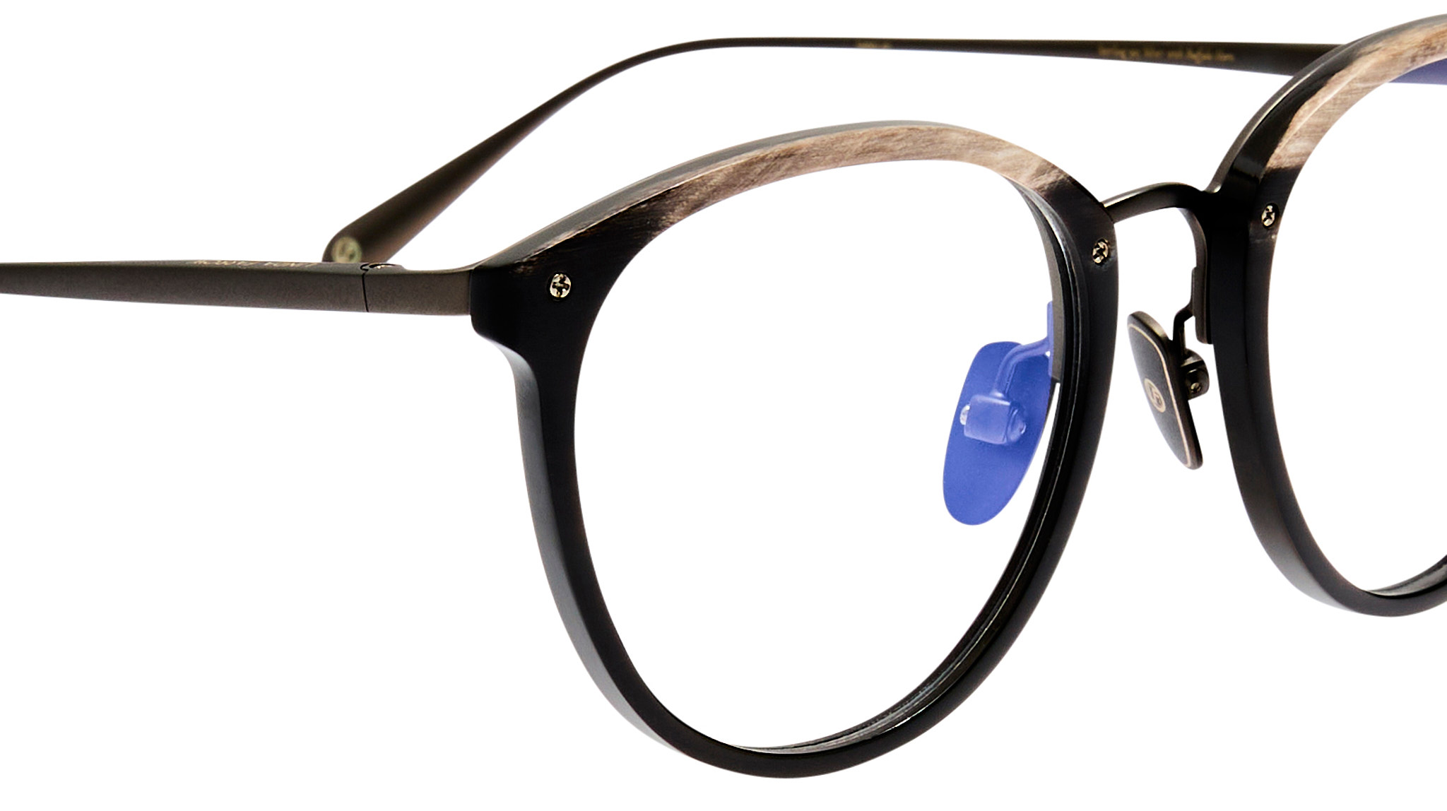 Color_SH001-01 - Calthorpe Oval Optical Frame Bh / Silver 925 - Buffalo Horn