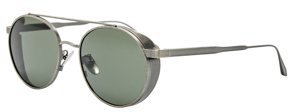 Color_LFL1549C5SUN - Conor Oval Sunglasses in Antique White Gold and Grey