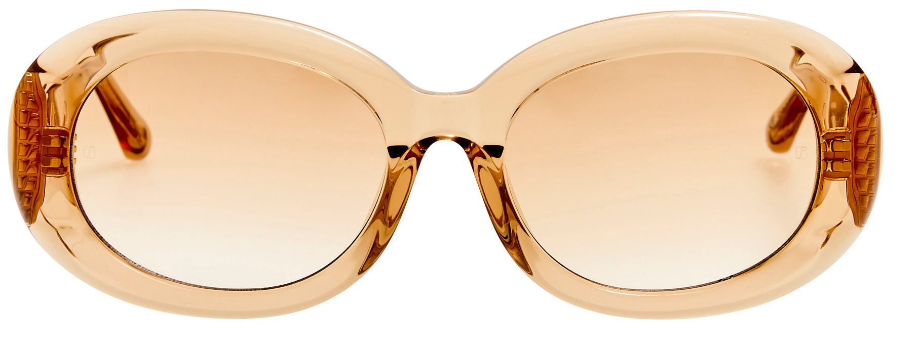 Color_LFL1462C6SUN - Lina Oval Frame Sunglasses in Honey and Camel Grad